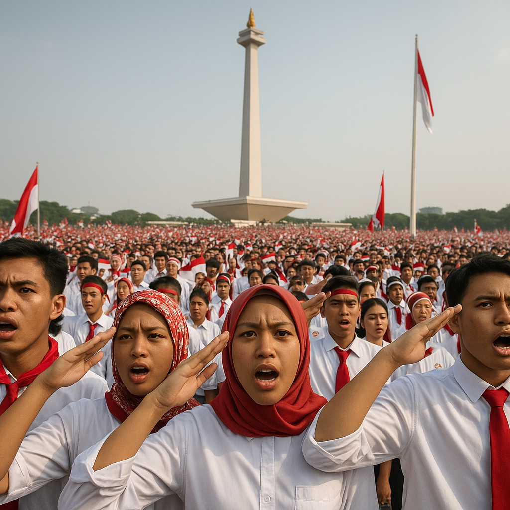 Perayaan Hari Lahir Pancasila: Ribuan Pemuda Ikuti Upacara dengan Semangat Membara