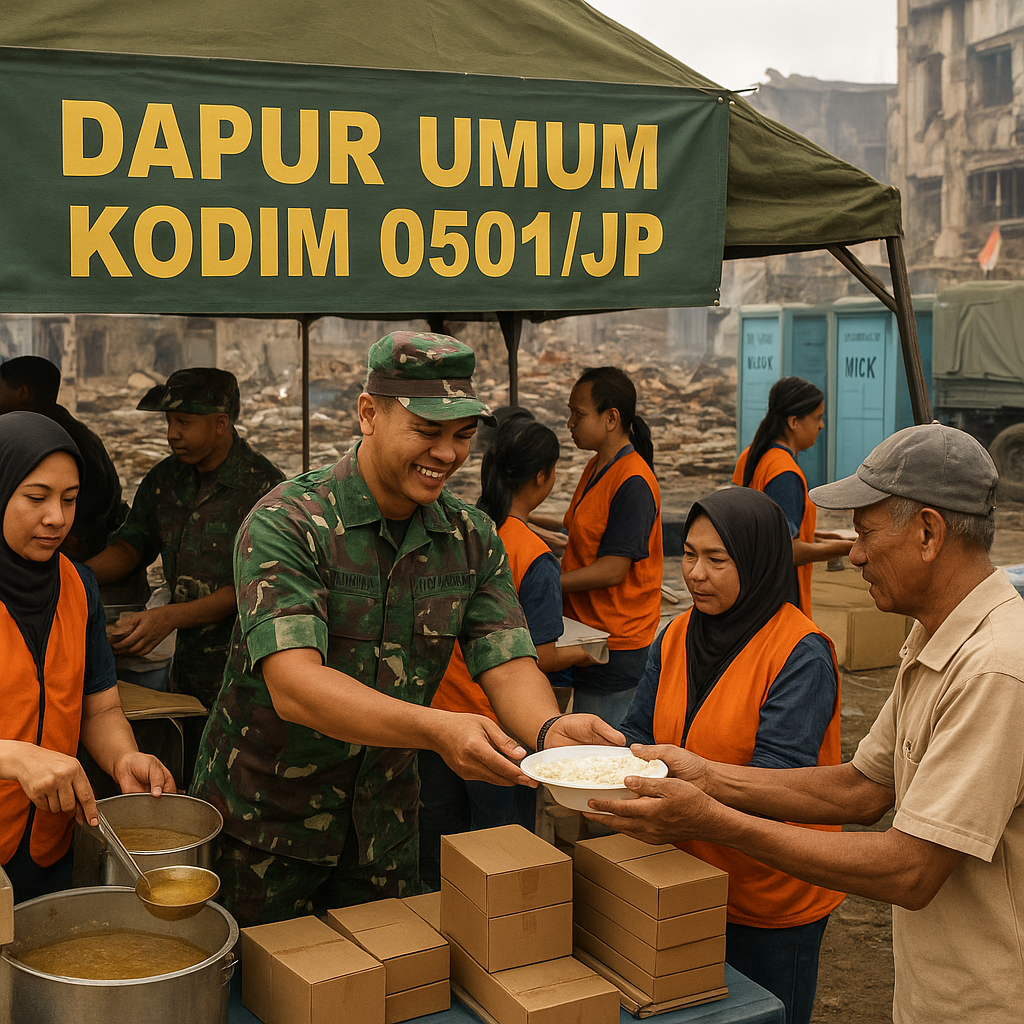 Dari Dapur Umum Hingga MCK: Detik-Detik Kodim 0501/JP dan Relawan Hadir di Tengah Musibah Kemayoran