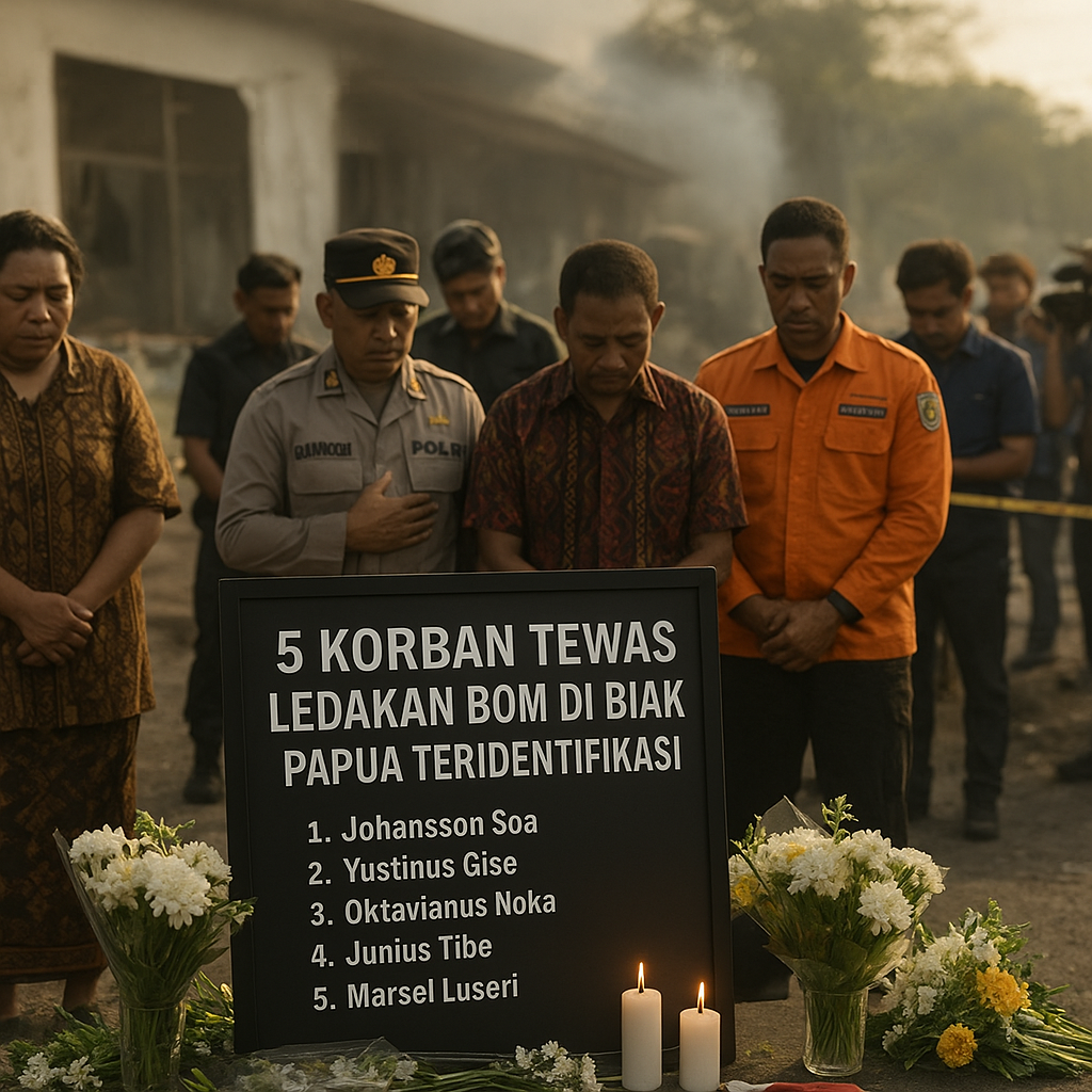 5 Korban Tewas Ledakan Bom di Biak Papua Teridentifikasi, Berikut Daftarnya