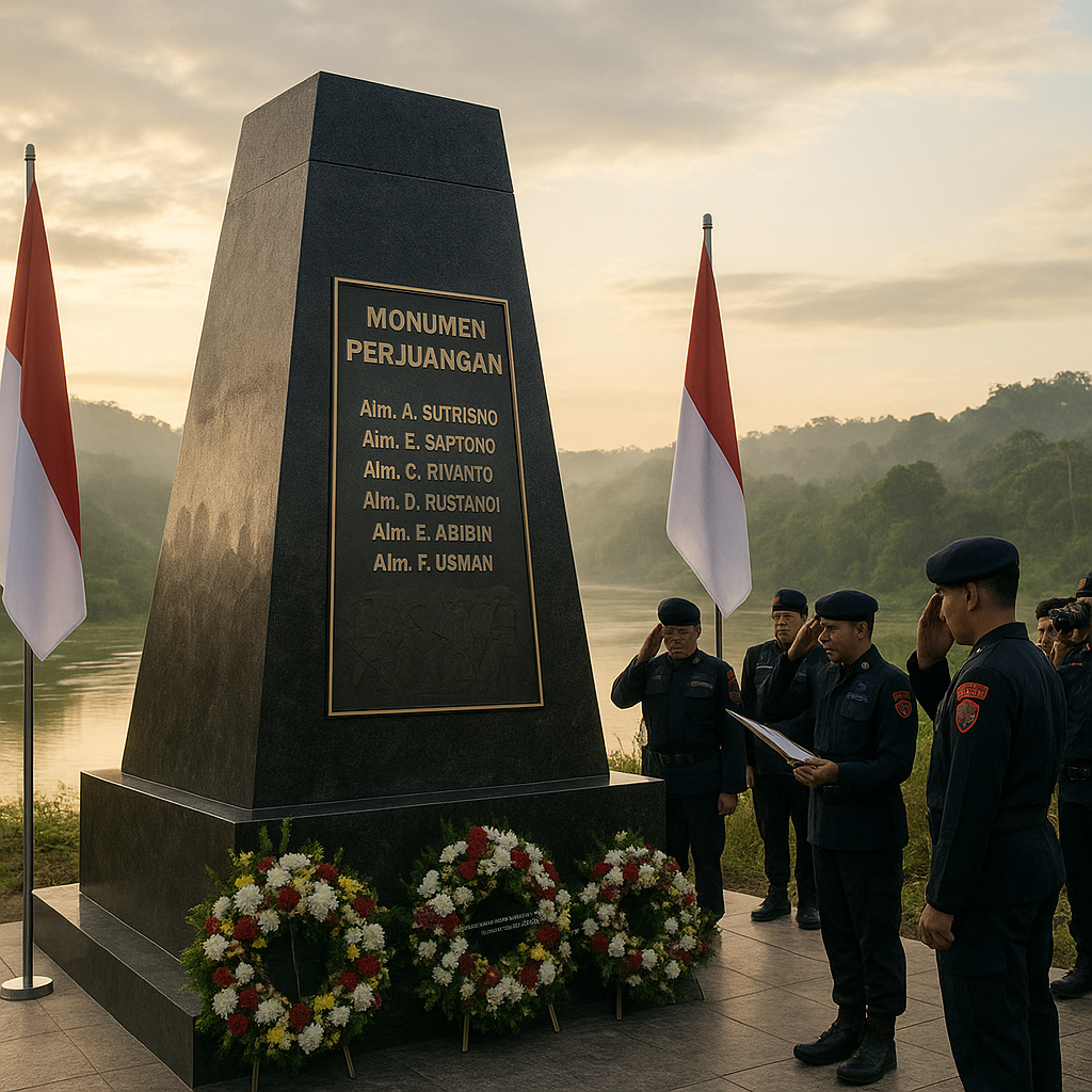 Brimob Polda Kalbar Bangun Monumen Perjuangan di Kapuas Hulu, Kenang Enam Anggota Gugur dalam Konfrontasi 1965