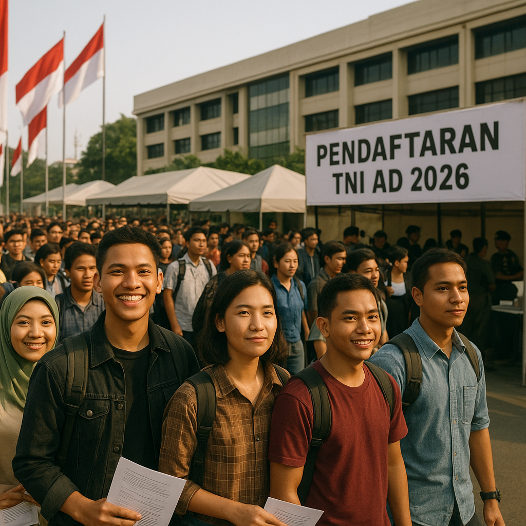 Ribuan Pemuda Serbu Pendaftaran TNI AD 2026, Bukti Semangat Bela Negara Masih Membara