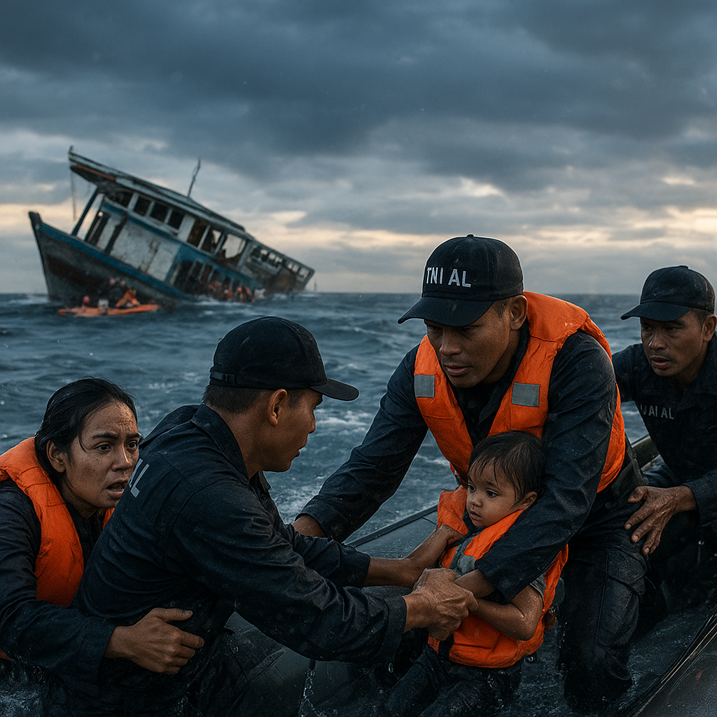Kisah Heroik Prajurit TNI AL Selamatkan 15 Warga dari Kapal Tenggelam di Selat Sunda