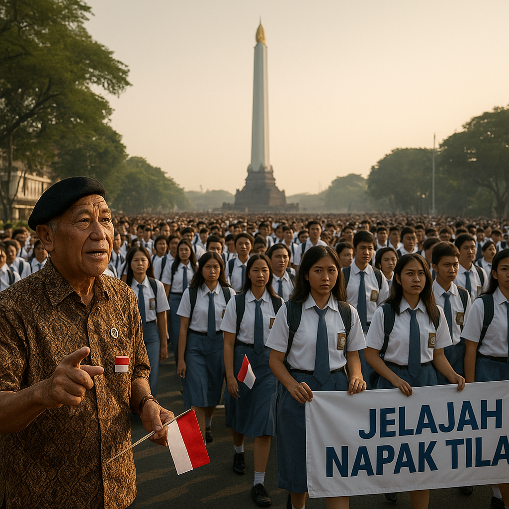 Sejarah Heroik Pertempuran Surabaya 1945 Diajarkan ke 10.000 Siswa SMA lewat Program 'Jelajah Napak Tilas'