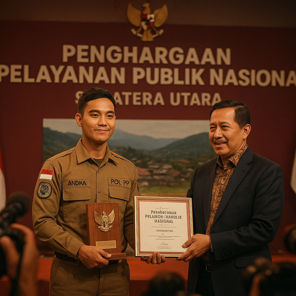 Polisi Pamong Praja Muda dari Sumut Raih Penghargaan Nasional Atas Dedikasi Pelayanan Publik di Daerah Terpencil