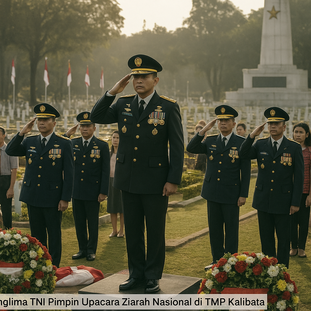 Panglima TNI Pimpin Upacara Ziarah Nasional di TMP Kalibata, Tegaskan Komitmen Jaga Nilai-Nilai Perjuangan