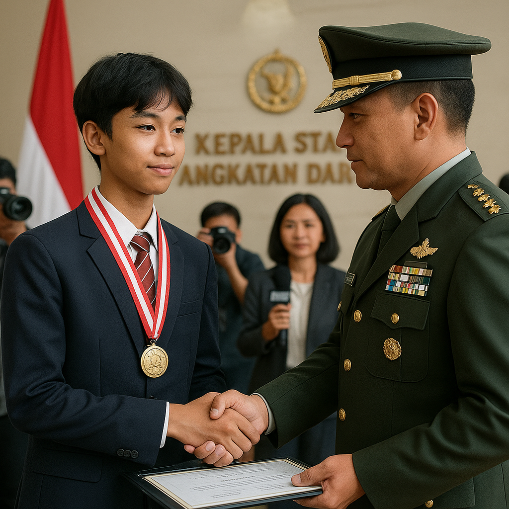 Pemuda Peraih Medali Olimpiade Sains Internasional Diterima Khusus oleh Kepala Staf Angkatan Darat, Diajak Kontribusi untuk Pertahanan