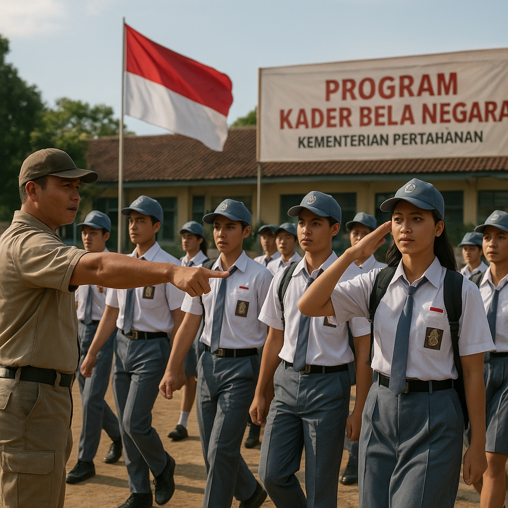 Siswa SMA Ikuti Program 'Kader Bela Negara' Kemhan, Dikenalkan Disiplin Militer dan Wawasan Kebangsaan