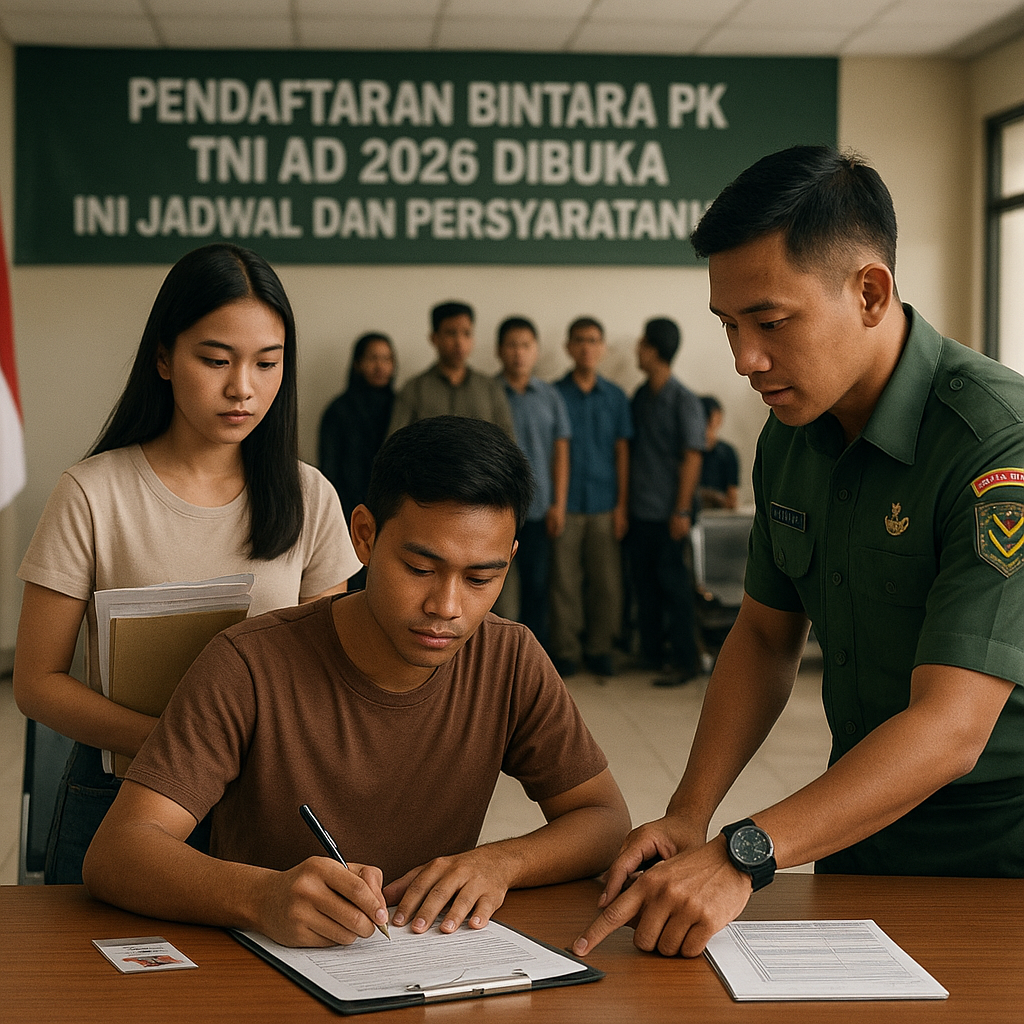 Pendaftaran Bintara PK TNI AD 2026 Dibuka, Ini Jadwal dan Persyaratannya