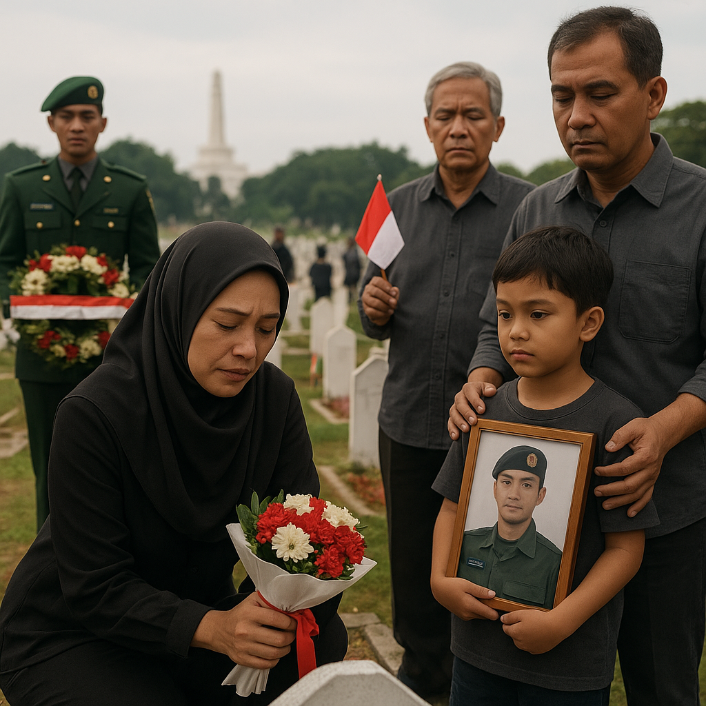 Ziarah ke TMP Kalibata, Keluarga Prajurit Gugur: "Jiwa Ayah Selalu Hidup dalam Setiap Langkah Kami"