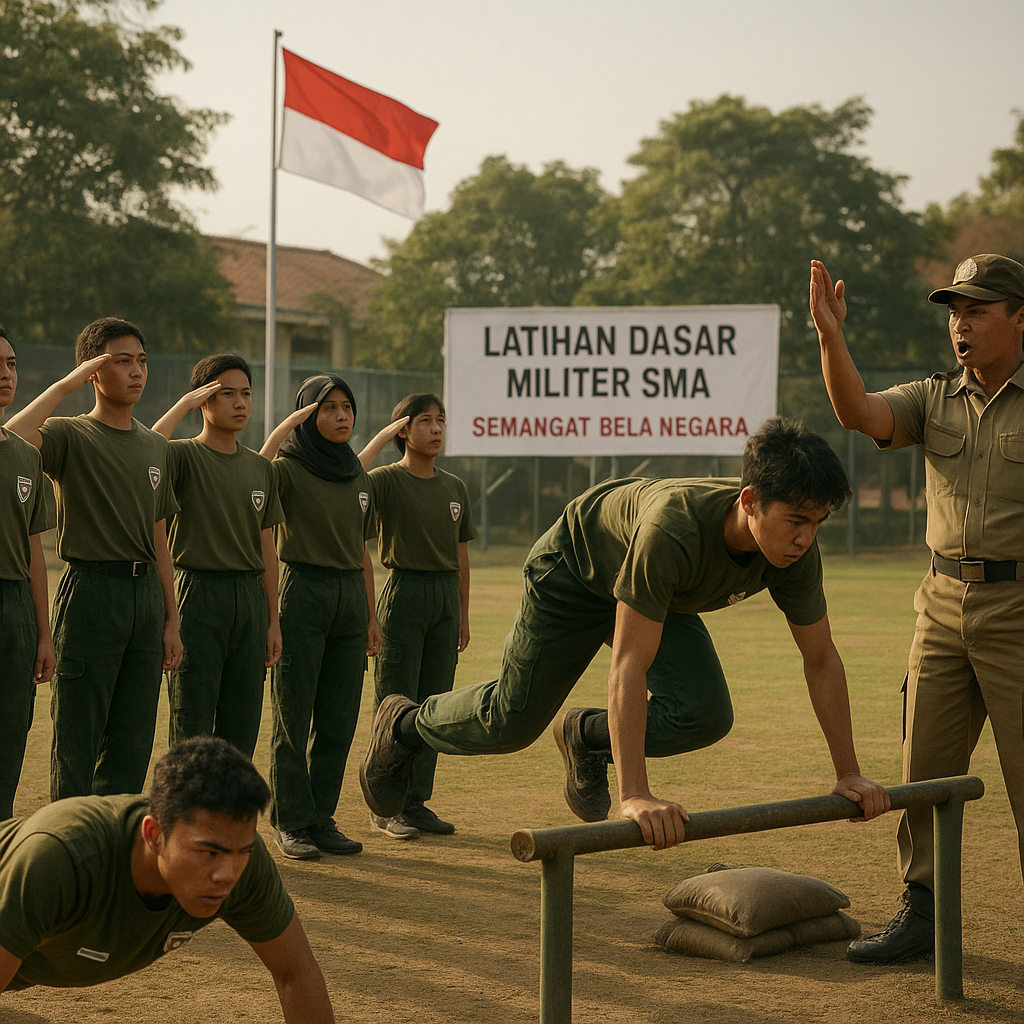 Semangat Bela Negara: Pelajar SMA Ikuti Latihan Dasar Militer untuk Tanamkan Jiwa Patriotisme