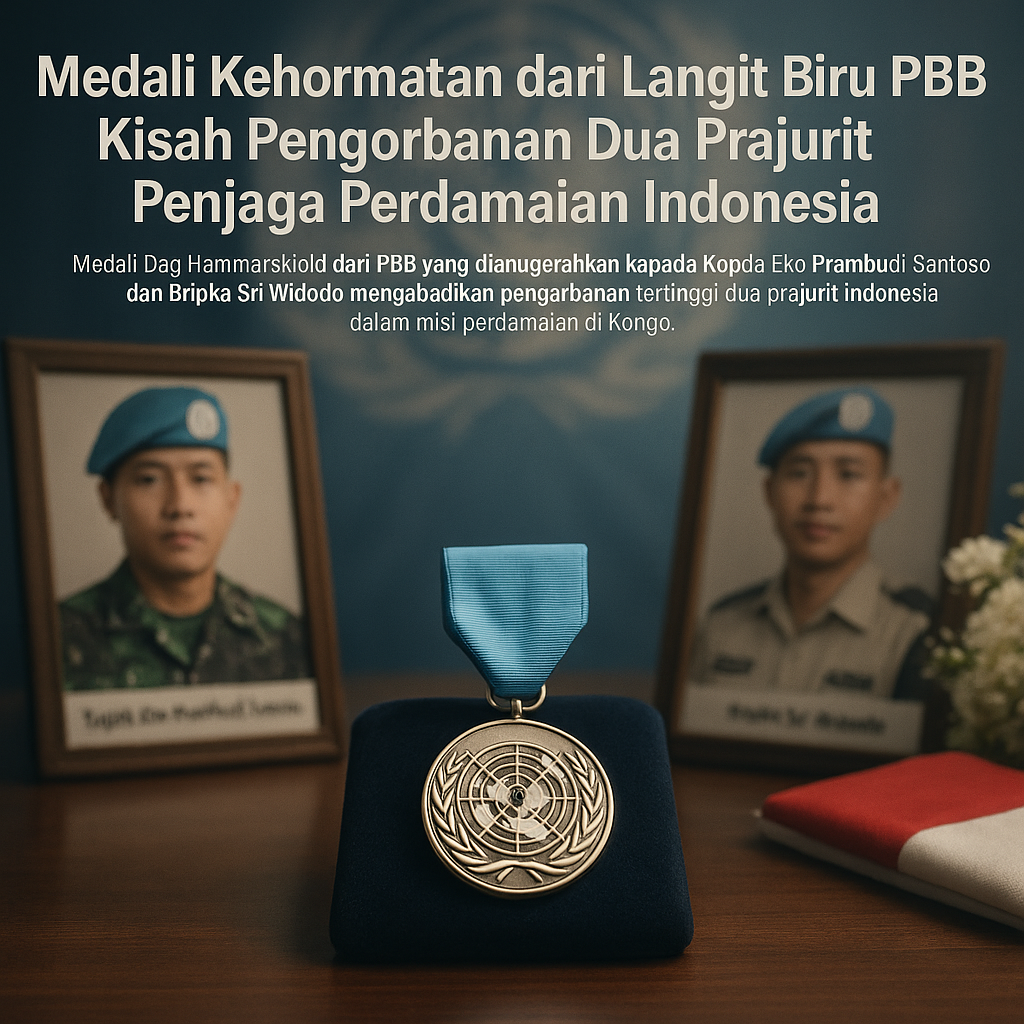 Medali Kehormatan dari Langit Biru PBB: Kisah Pengorbanan Dua Prajurit Penjaga Perdamaian Indonesia