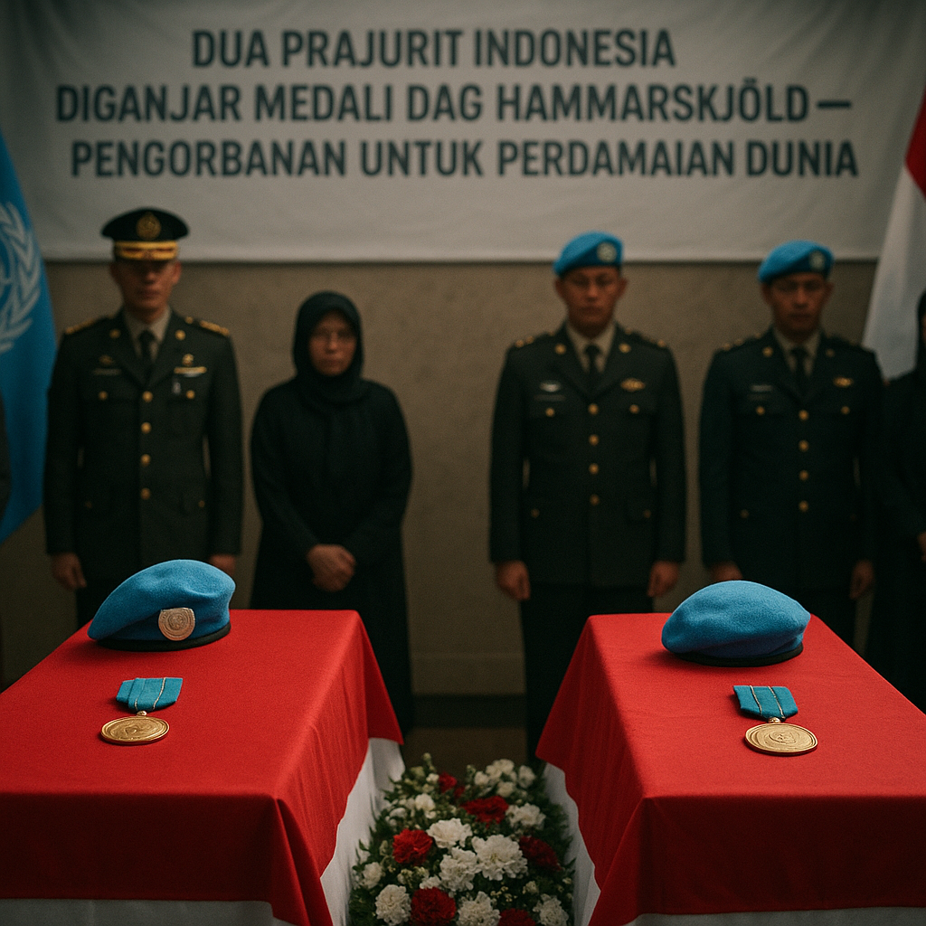 Dua Prajurit Indonesia Diganjar Medali Dag Hammarskjöld PBB: Pengorbanan untuk Perdamaian Dunia