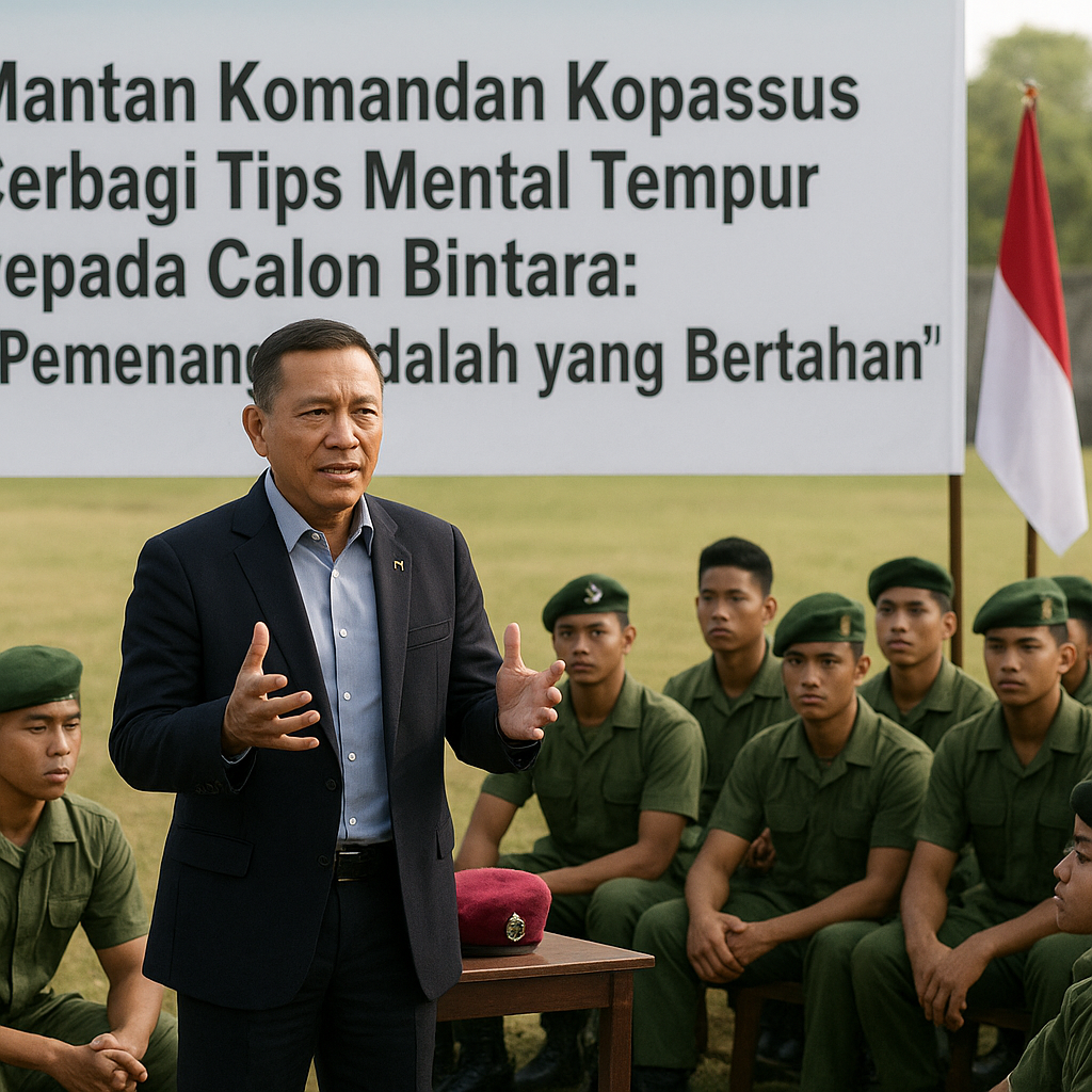 Mantan Komandan Kopassus Berbagi Tips Mental Tempur kepada Calon Bintara: 'Pemenang adalah yang Bertahan'