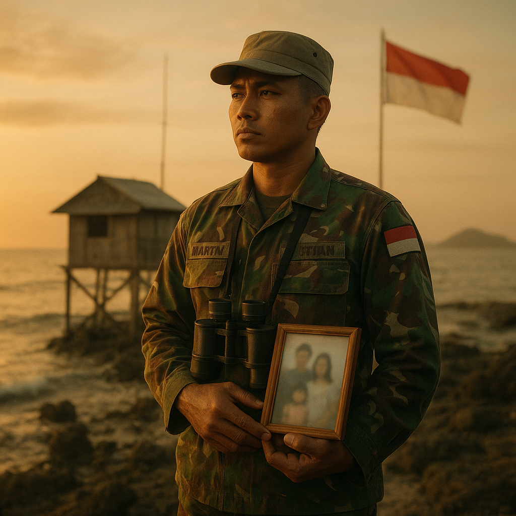 Kisah Haru Prajurit TNI yang Tinggalkan Keluarga 2 Tahun Bertugas di Pulau Terdepan