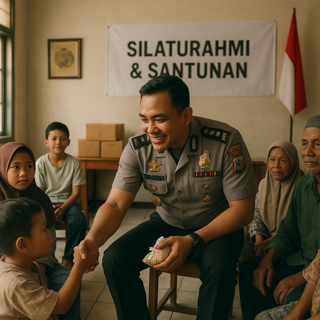 Di Balik Sikap Tegas, Sisi Humanis AKP Irwanshah Sitorus Luangkan Waktu Sapa Anak Yatim dan Duafa