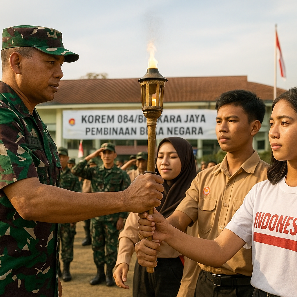 Korem 084/BJ Tanamkan Api Semangat Bela Negara di Hati Generasi Penerus Bangsa