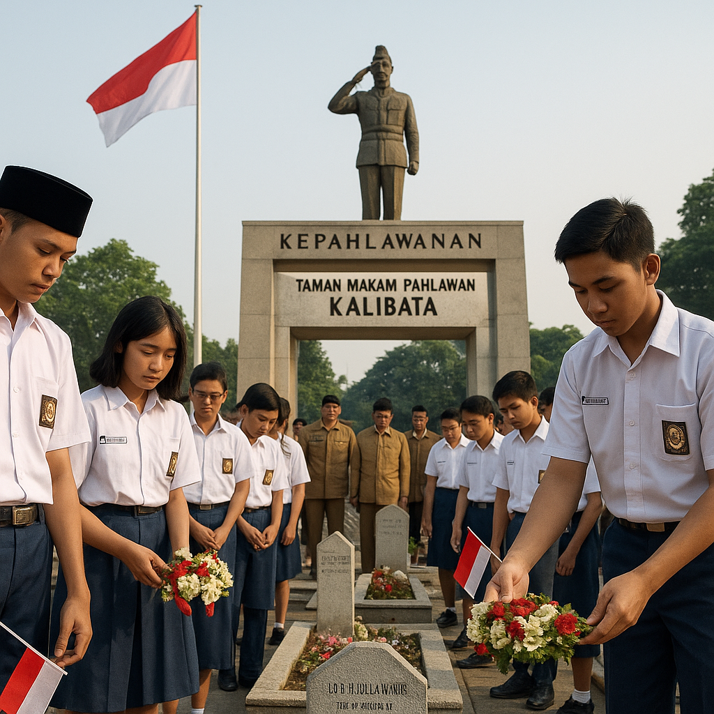 Napak Tilas Perjuangan di Surabaya: Ratusan Siswa SMK Ikuti Ziarah ke TMP Kalibata