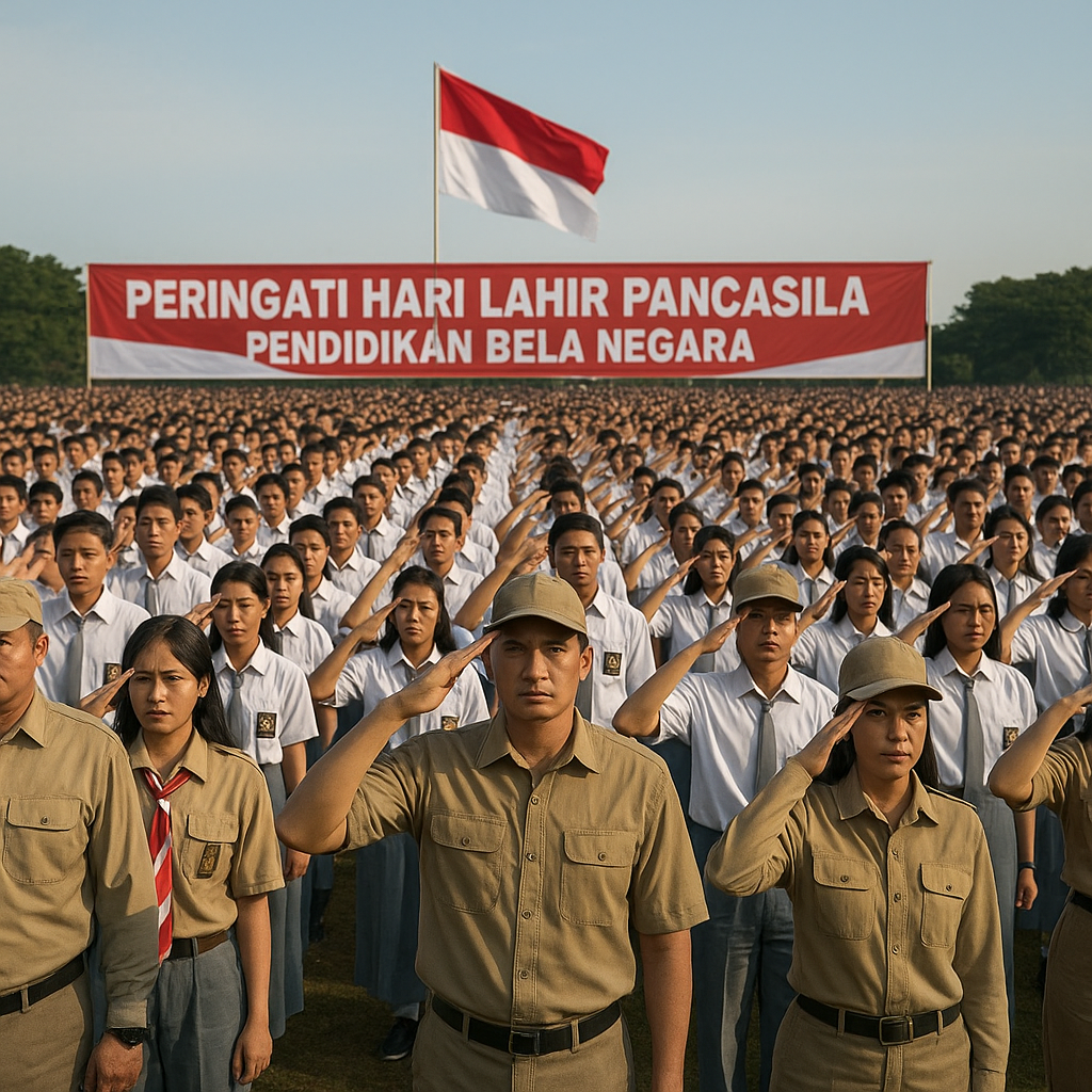 Peringati Hari Lahir Pancasila, 5000 Pelajar Ikuti Pendidikan Bela Negara