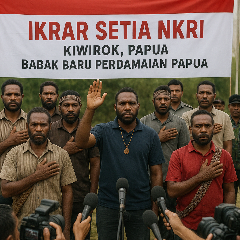 Delapan Anggota OPM di Kiwirok Ikrar Setia NKRI, Babak Baru Perdamaian Papua Mulai Terbuka