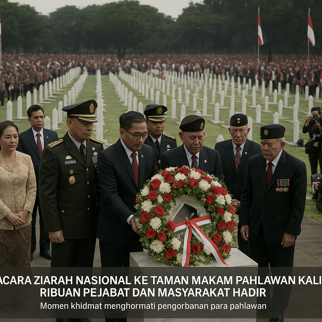 Upacara Ziarah Nasional ke Taman Makam Pahlawan Kalibata, Ribuan Pejabat dan Masyarakat Hadir