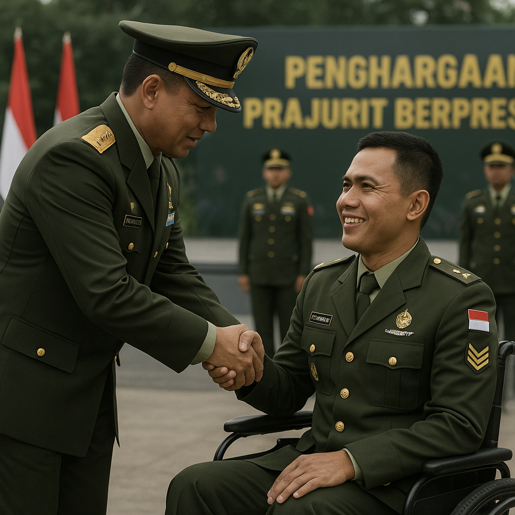 Kasad Beri Penghargaan Kepada Prajurit Penyandang Disabilitas yang Berprestasi
