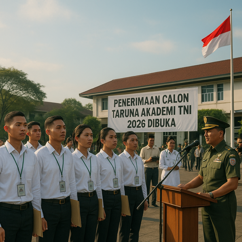 Penerimaan Calon Taruna Akademi TNI Tahun 2026 Dibuka, Proses Seleksi Ketat Dimulai