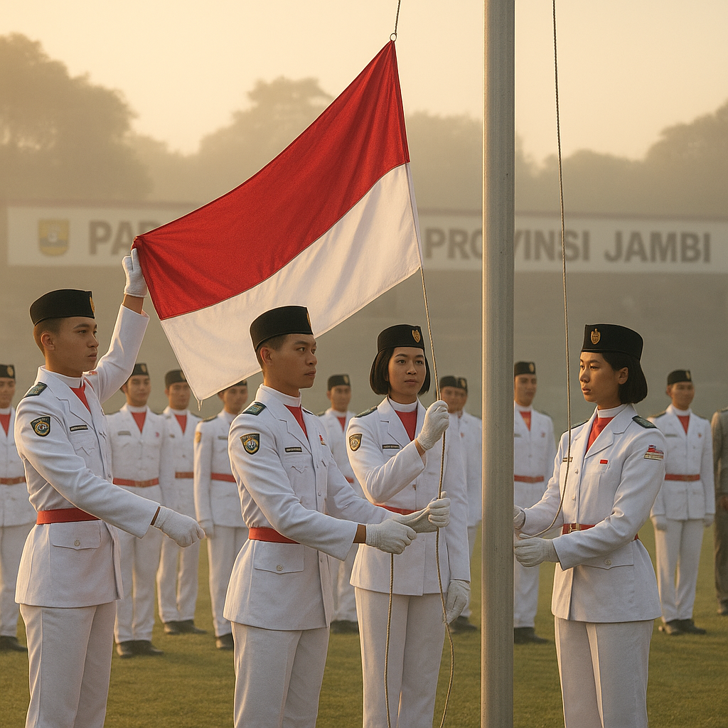 Paskibraka Provinsi Jambi Jalani Gladi Bersih, Siap Kibarkan Sang Saka dengan Hati Bangga