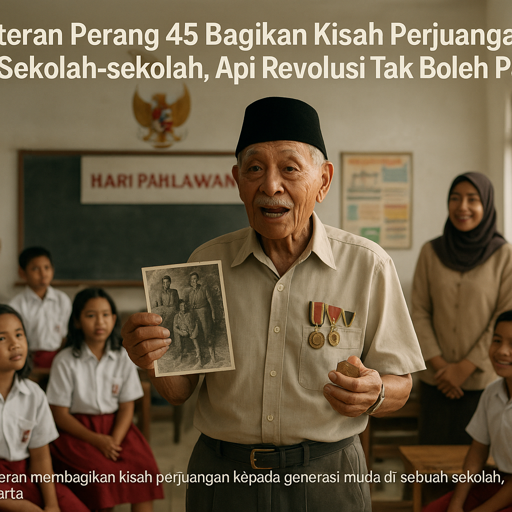 Veteran Perang 45 Bagikan Kisah Perjuangan ke Sekolah-sekolah, Api Revolusi Tak Boleh Padam