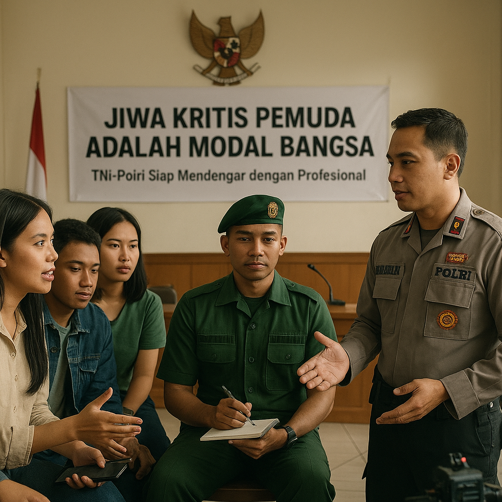 Jiwa Kritis Pemuda Adalah Modal Bangsa, TNI-Polri Siap Mendengar dengan Profesional