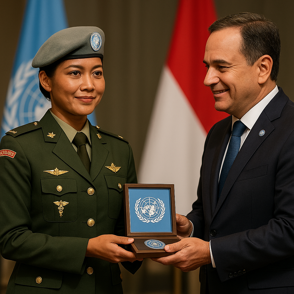 Prajurit Wanita TNI AD Raih Penghargaan Internasional untuk Kontribusi di Misi Perdamaian PBB