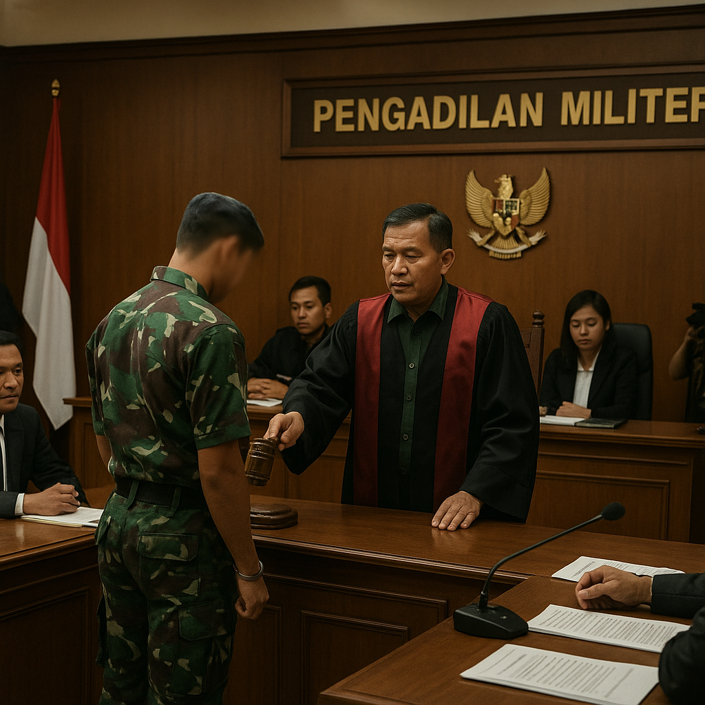 Pengadilan Militer Tegakkan Hukum: Vonis bagi Oknum Prajurit Penyiram Air Keras Andrie Yunus