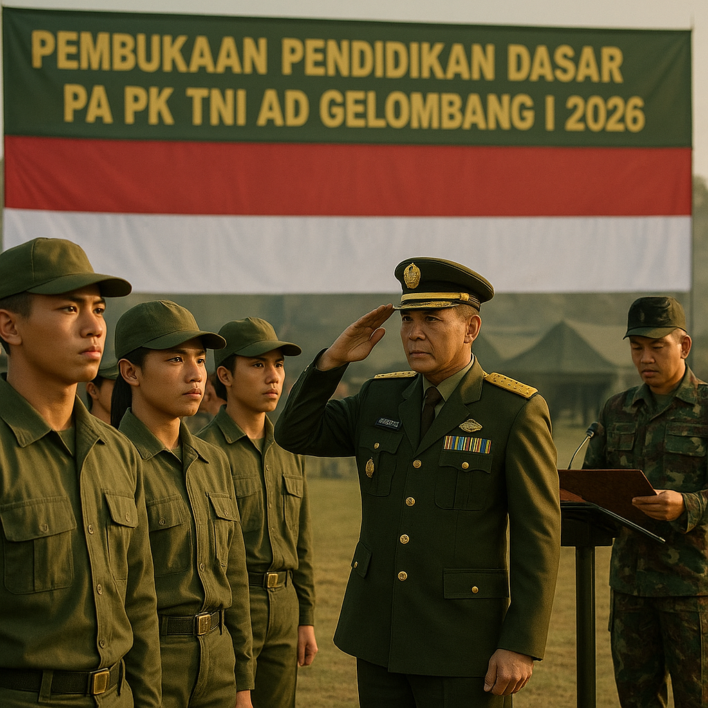 Gelora Semangat Bela Negara: Pembukaan Pendidikan Dasar Pa PK TNI AD Gelombang I 2026