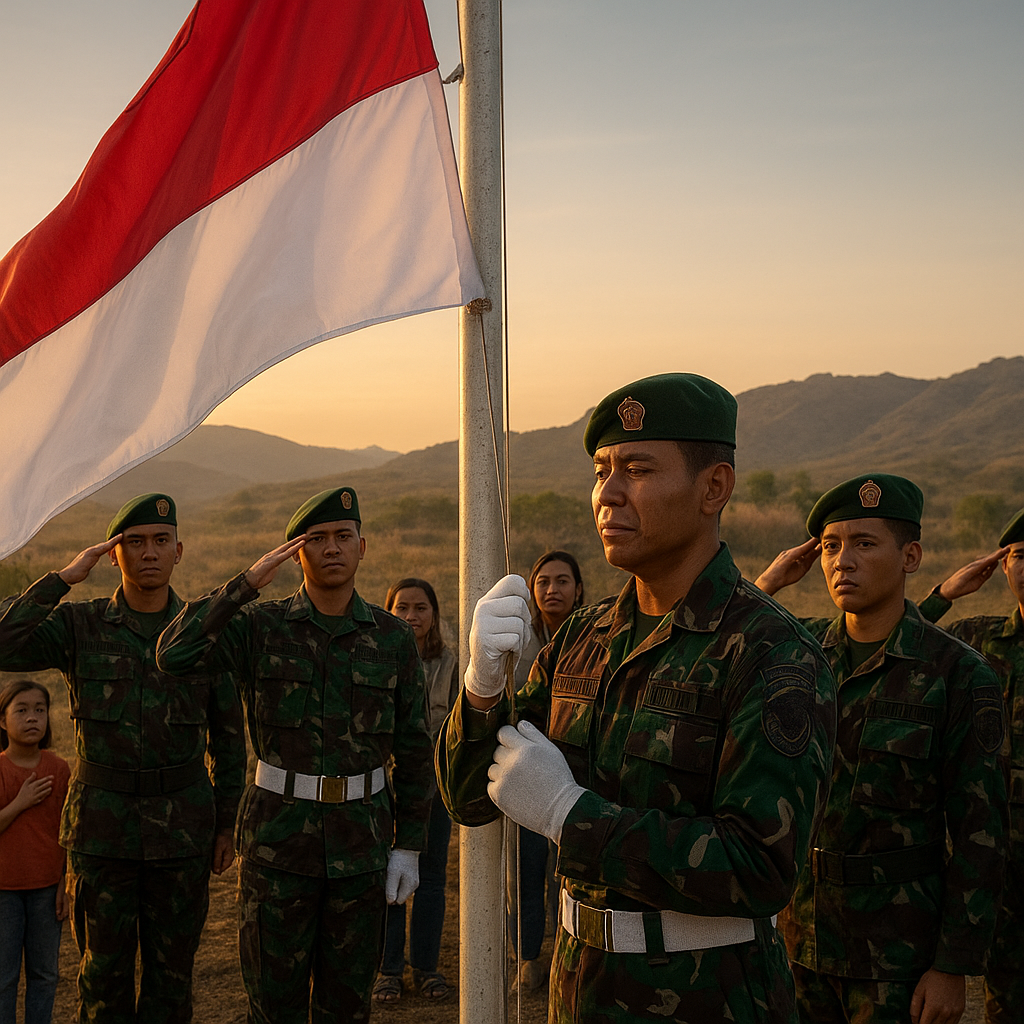 Upacara Bendera 17 Agustus di Perbatasan: Pengibaran Merah Putih dengan Air Mata Kebanggaan