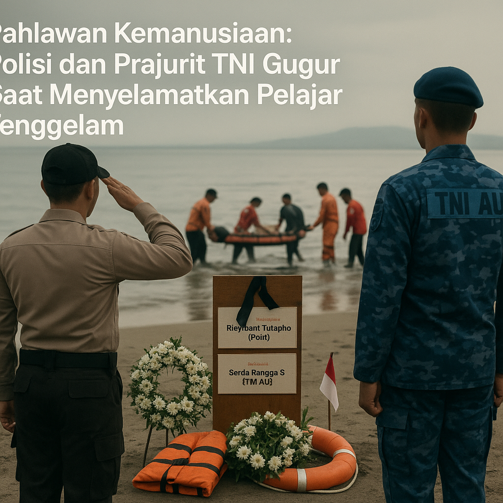 Pahlawan Kemanusiaan: Polisi dan Prajurit TNI Gugur Saat Menyelamatkan Pelajar Tenggelam