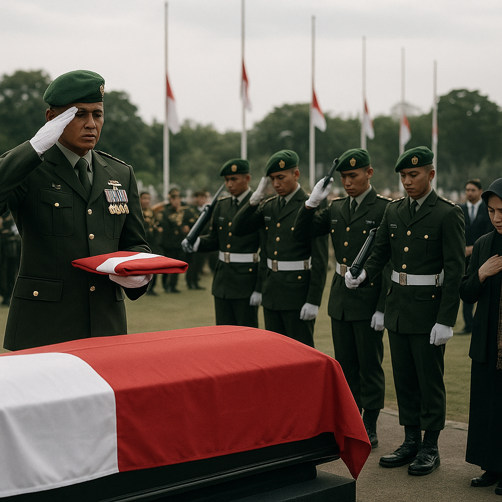 Upacara Penghormatan Terakhir untuk Pahlawan TNI yang Gugur dalam Tugas Kemanusiaan