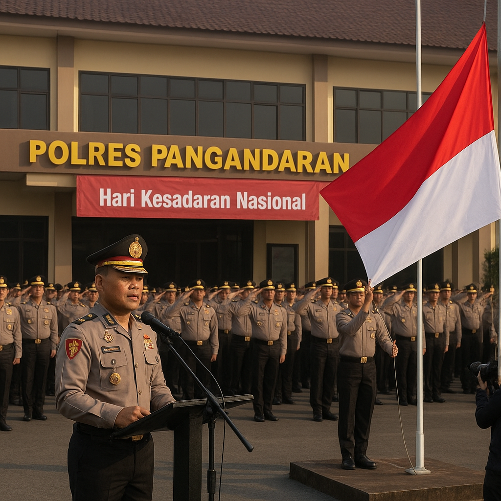 Mempererat Soliditas, Seluruh Personel Polres Pangandaran Ikuti Upacara Hari Kesadaran Nasional