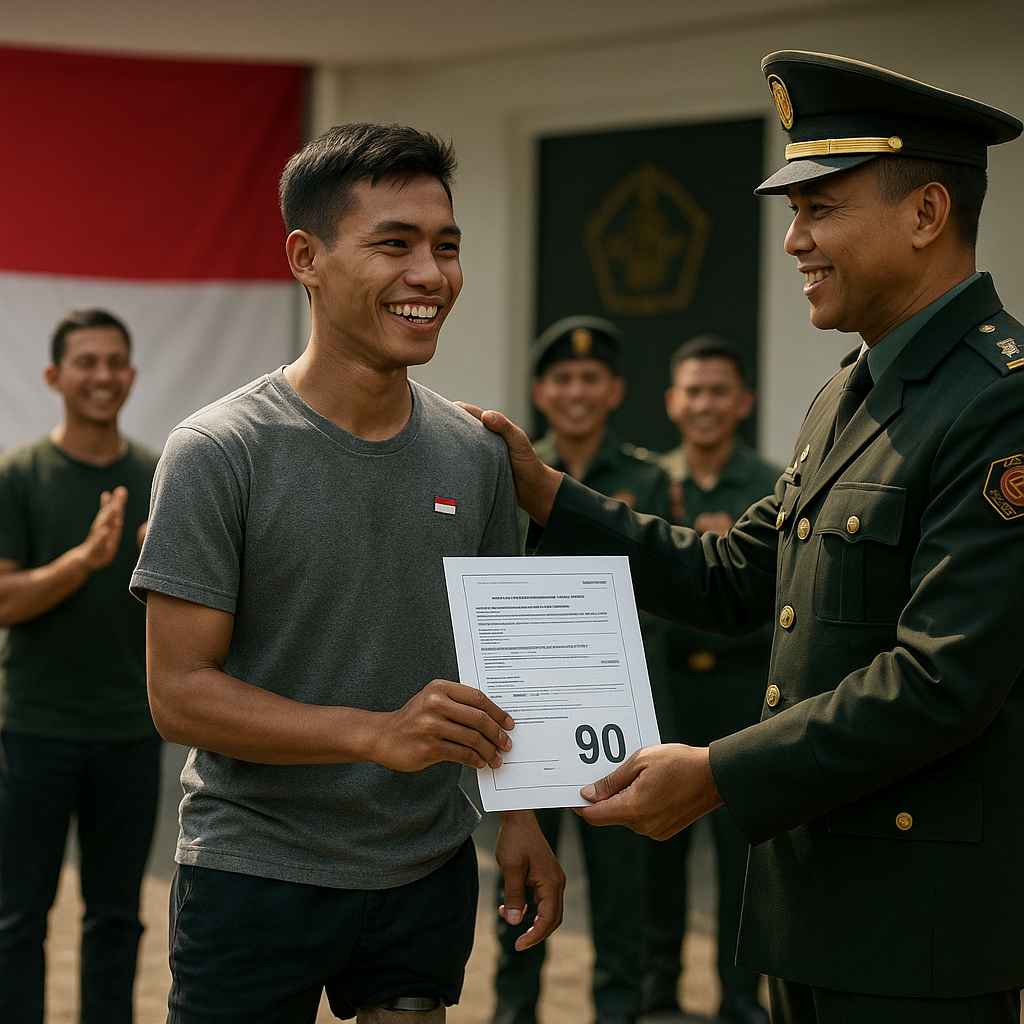 Kisah Inspiratif: Pemuda Difabel Lulus Seleksi Kemampuan Dasar TNI dengan Nilai Tertinggi