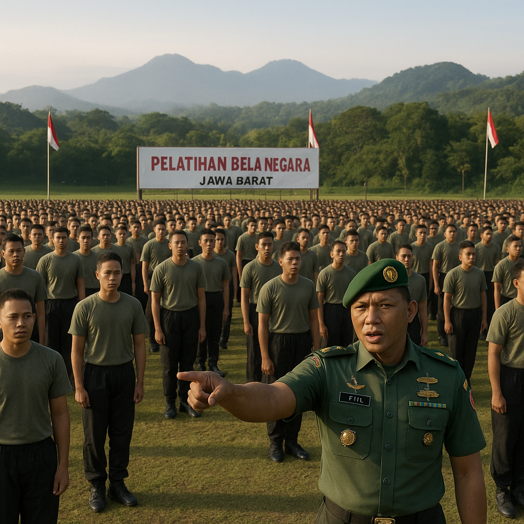 Semangat Bela Negara: Ribuan Pemuda Ikuti Pelatihan Bela Negara di Jawa Barat