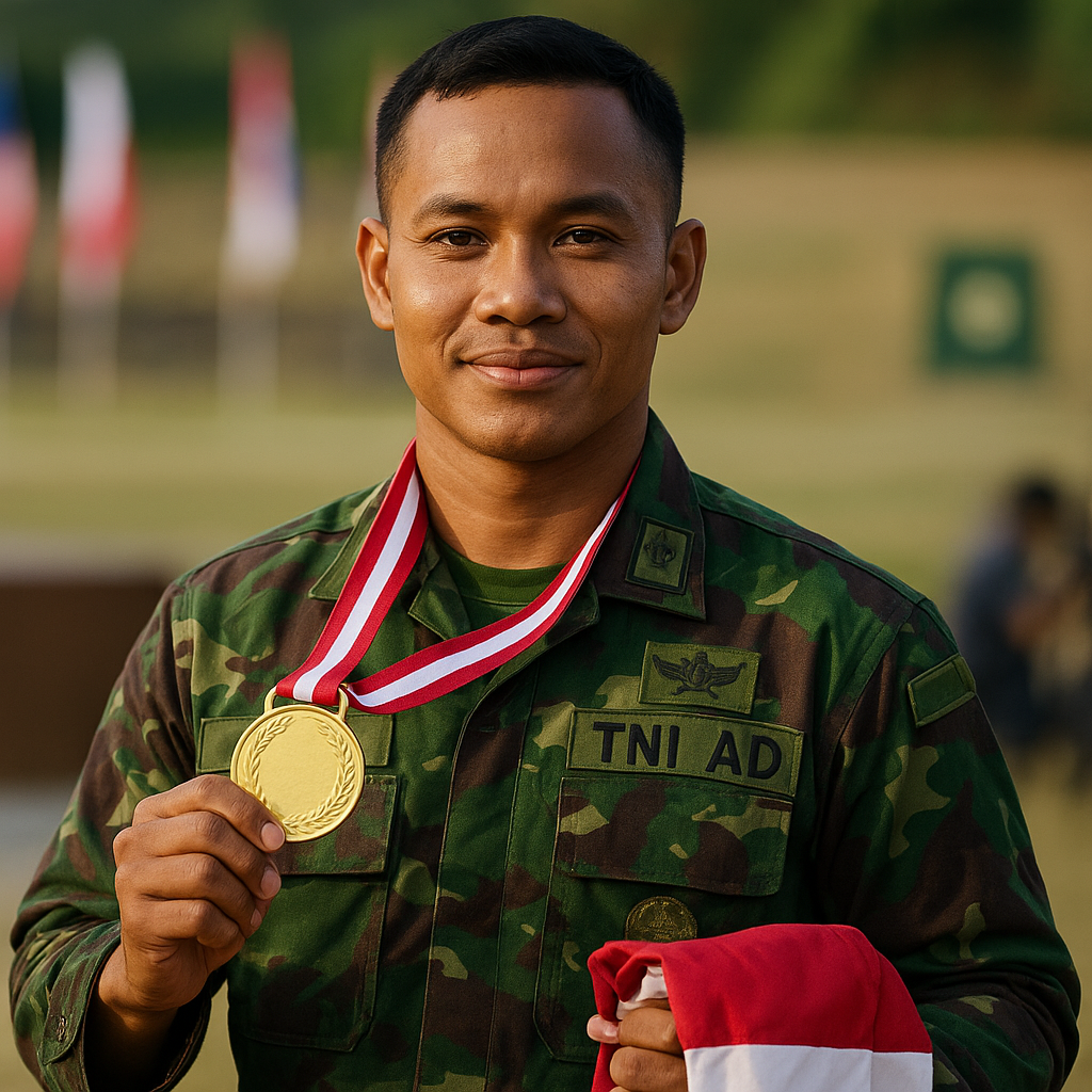 Prajurit TNI AD Raih Medali Emas di Kejuaraan Menembak Internasional