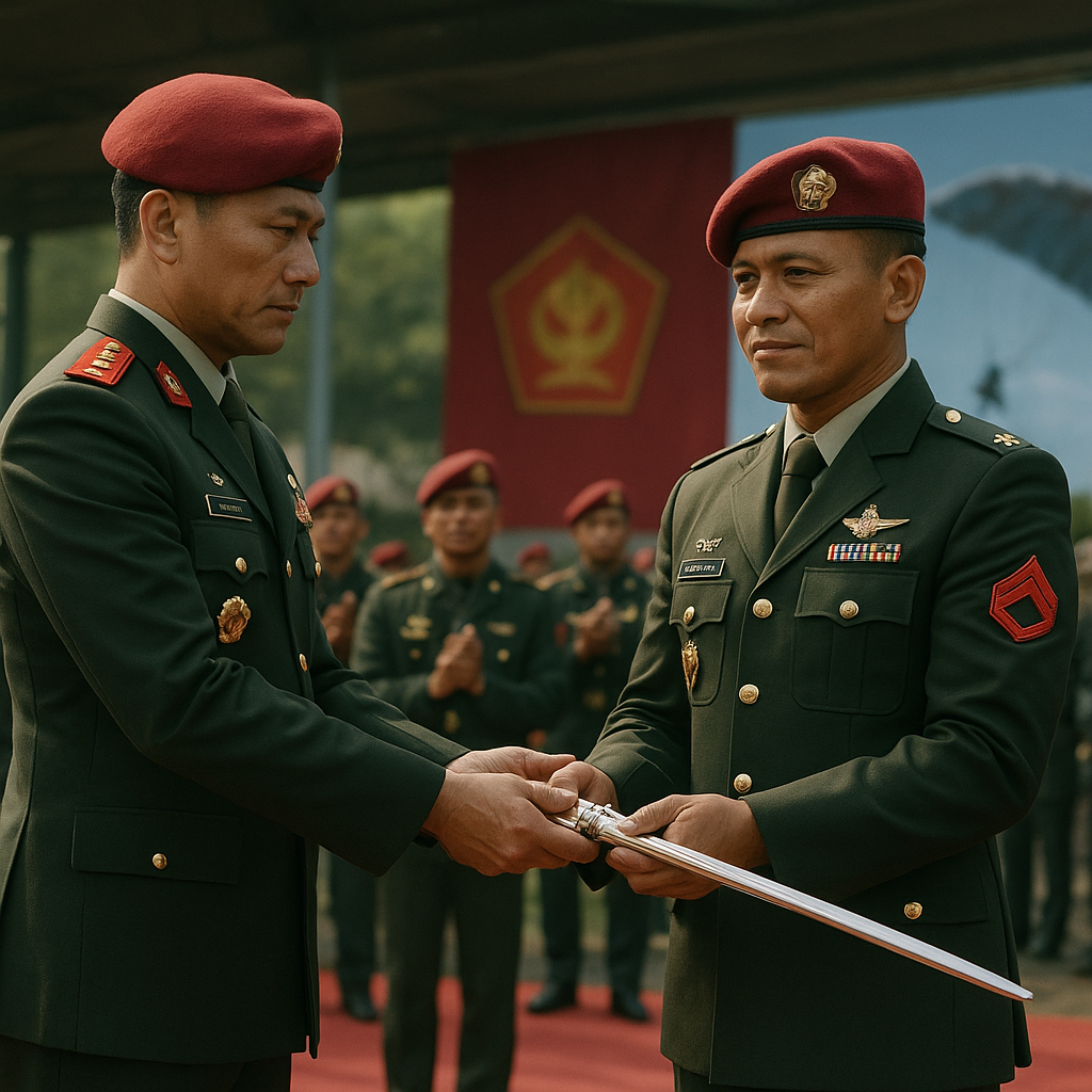 Taruhan Nyawa di Ketinggian 10.000 Kaki, Prajurit Kopassus Serma Edi Sutono Terima Sangkur Perak