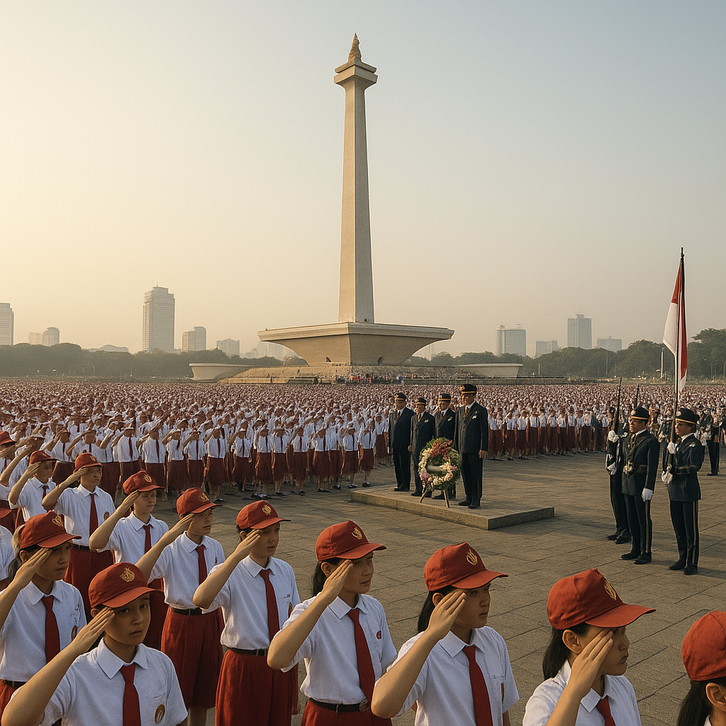 Gelora Patriotisme: Upacara Penghormatan kepada Pahlawan Revolusi di Monas Diikuti Ribuan Pelajar