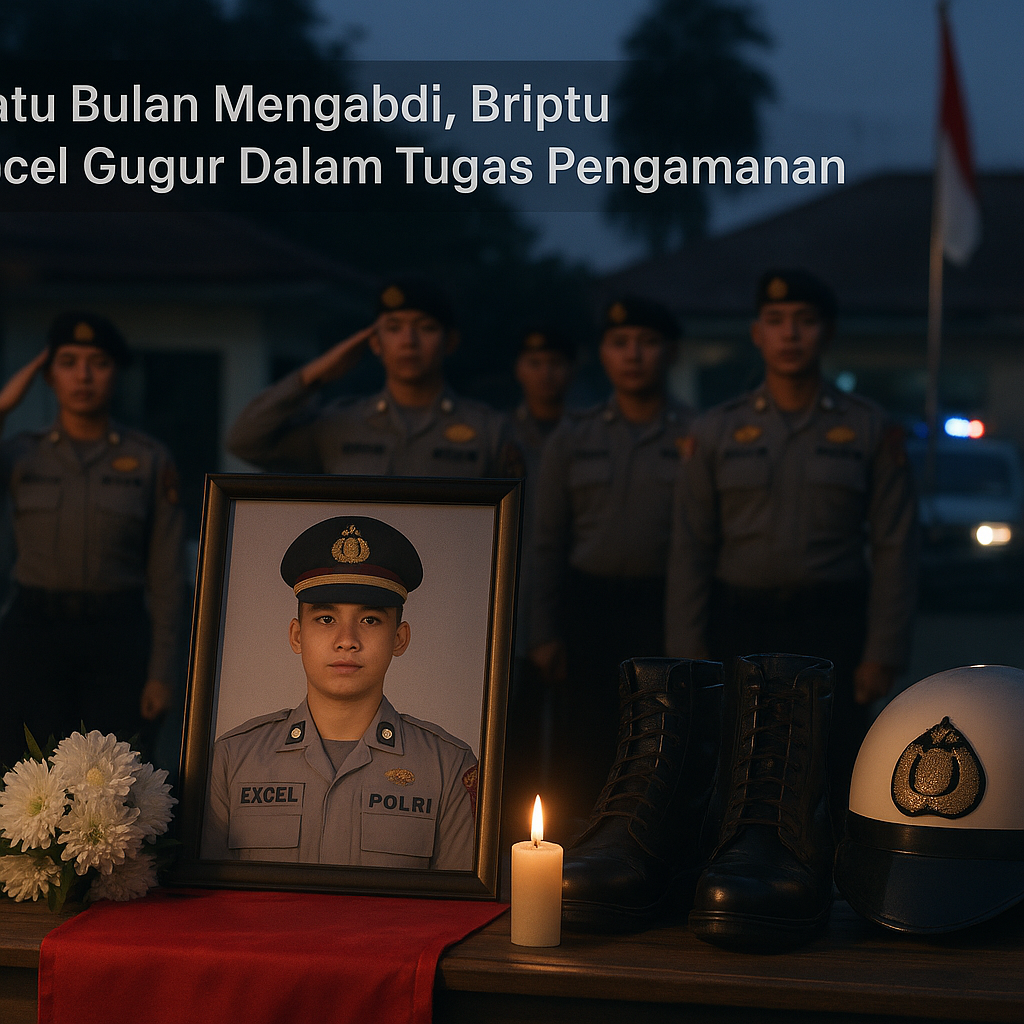 Satu Bulan Mengabdi, Briptu Excel Gugur Dalam Tugas Pengamanan