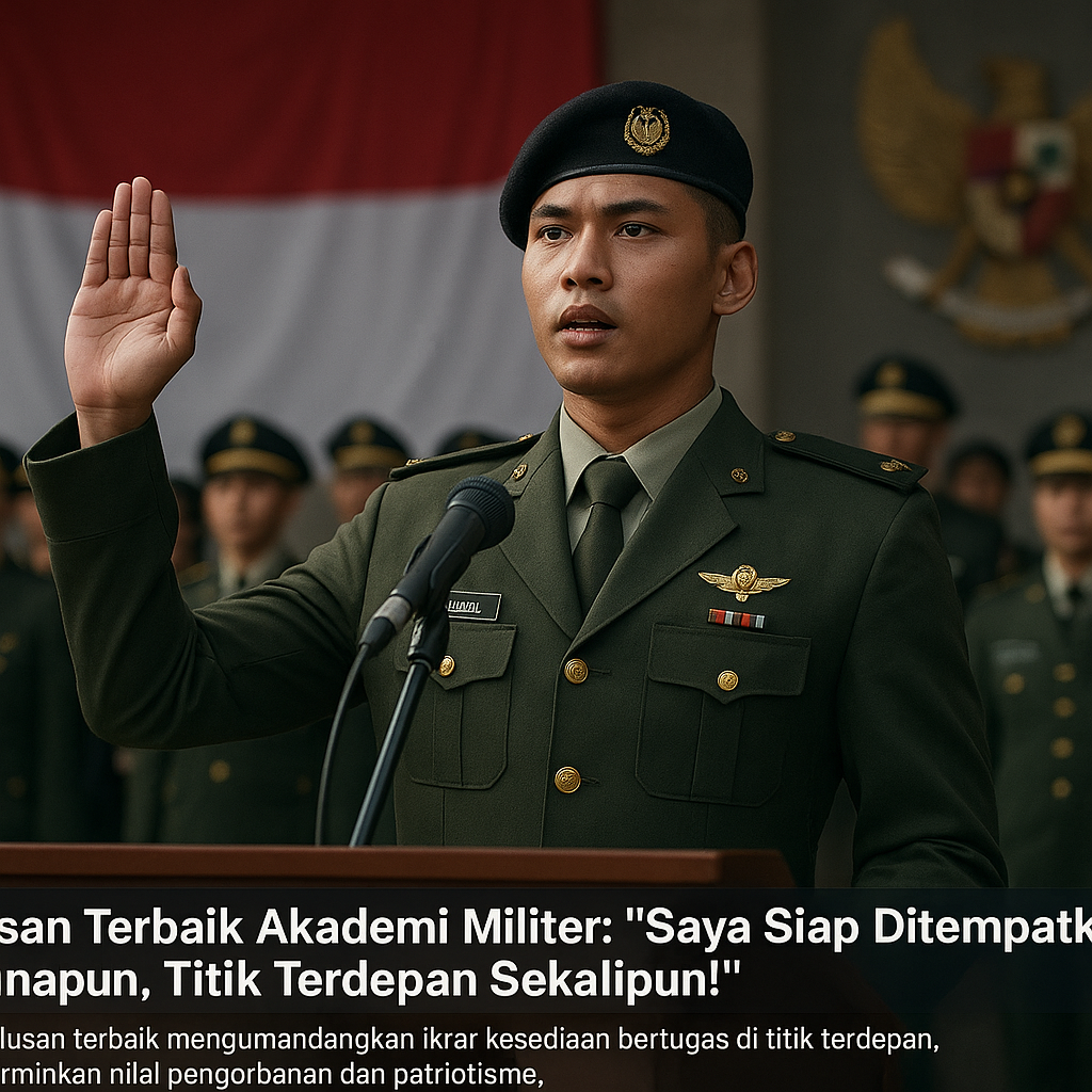 Lulusan Terbaik Akademi Militer: "Saya Siap Ditempatkan di Manapun, Titik Terdepan Sekalipun!"