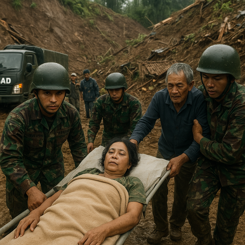 Prajurit TNI AD Turun Gunung, Bantu Evakuasi Korban Longsor di Garut