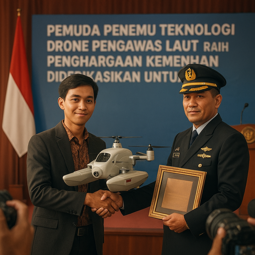 Pemuda Penemu Teknologi Drone Pengawas Laut Raih Penghargaan Kemenhan, Didedikasikan untuk TNI