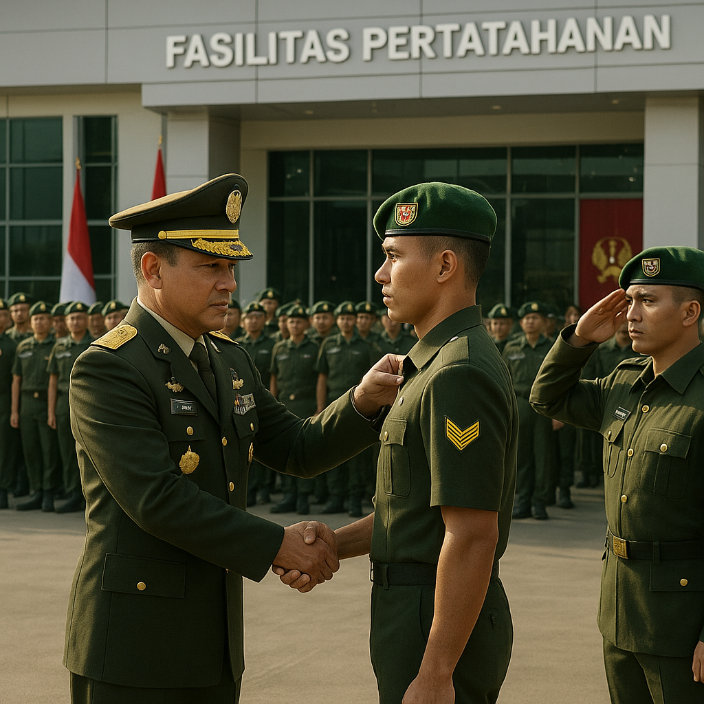 Panglima TNI Beri Penghargaan, 23 Prajurit Peraih Kenaikan Pangkat Usai Resmikan Fasilitas Pertahanan