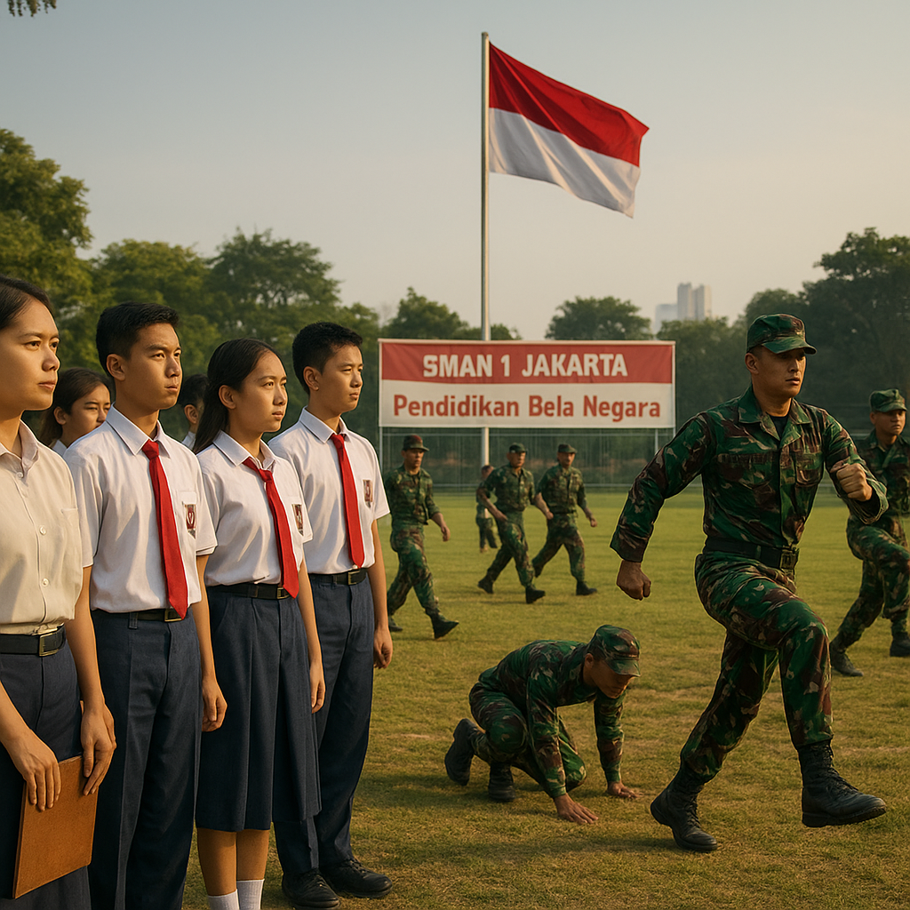 Pendidikan Bela Negara di SMAN 1 Jakarta: Siswa Diajak Menyaksikan Pelatihan Prajurit TNI