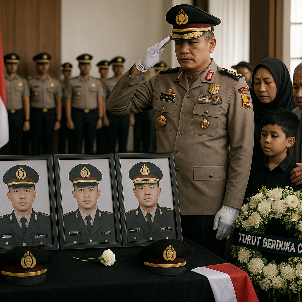 Polri Naikkan Pangkat Tiga Anggota yang Gugur Saat Gerebek Bandar Narkoba di Katingan