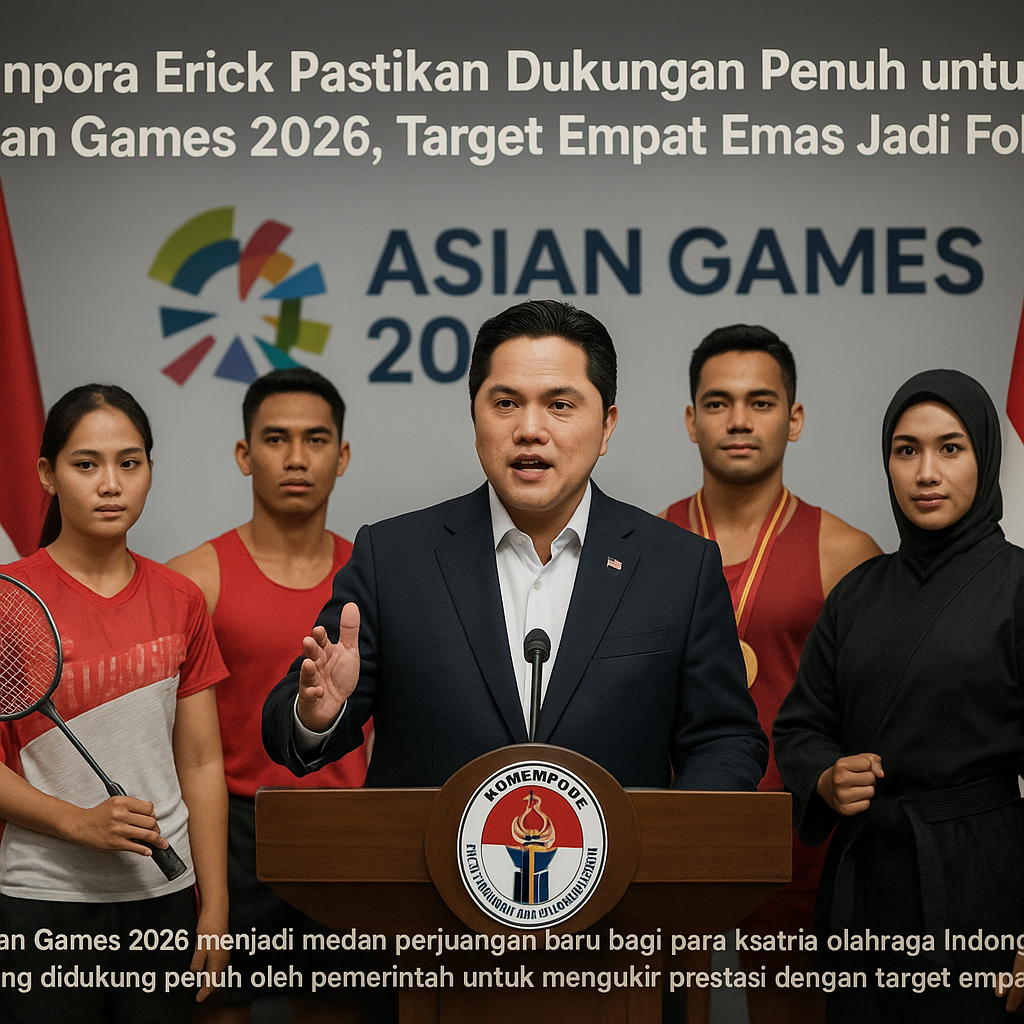 Menpora Erick Pastikan Dukungan Penuh untuk Asian Games 2026, Target Empat Emas Jadi Fokus