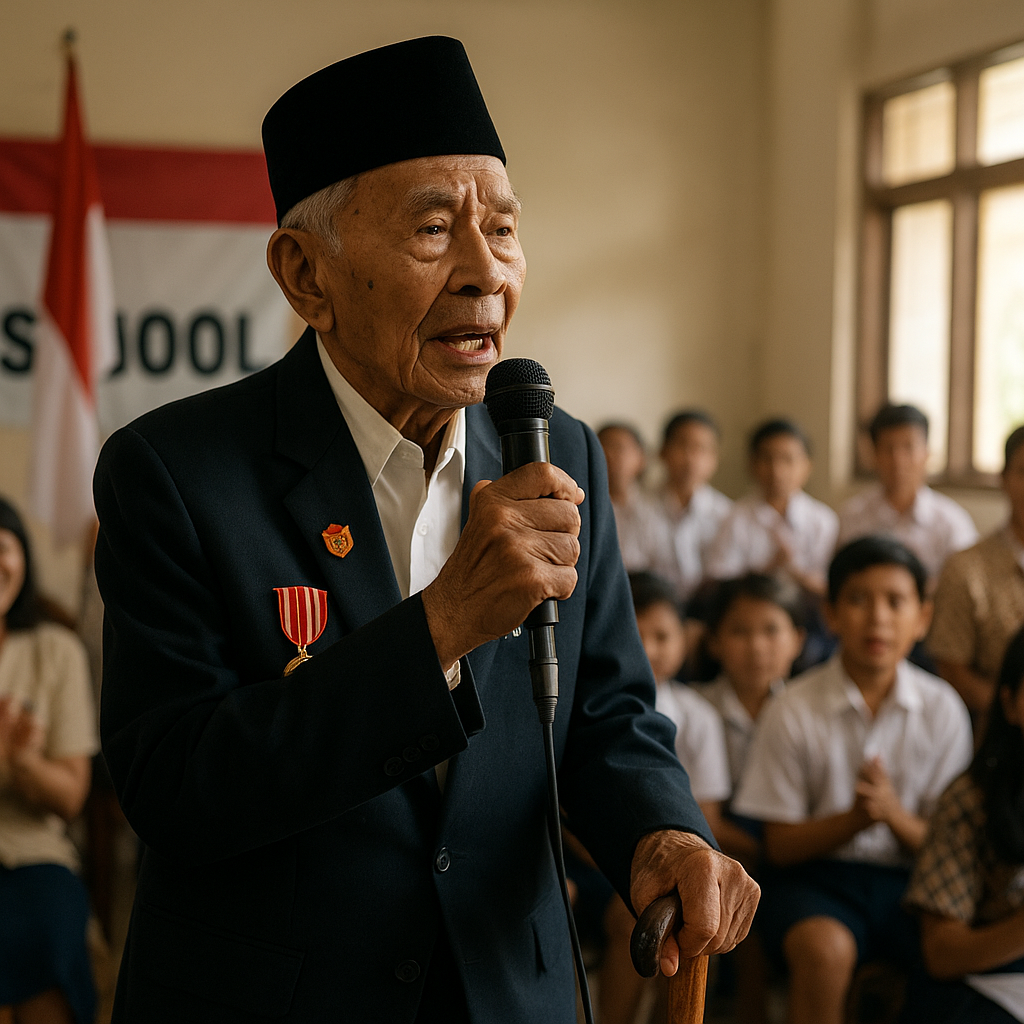 Kisah Veteran Perang Kemerdekaan, Usia 97 Tahun Masih Aktif Ceramahkan Semangat Patriotisme ke Pelajar